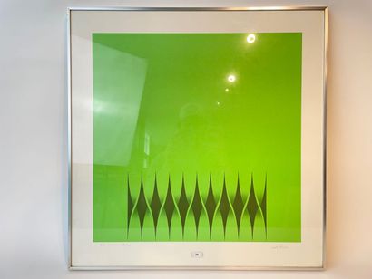 LEBLANC Walter (1932-1986) "Green Torsions", XXe, lithographie, signée en bas à droite,...