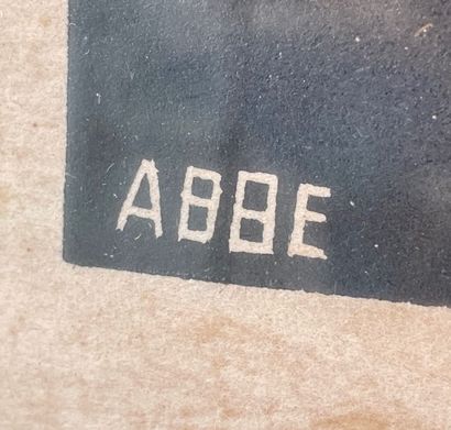 ABBE William "The Adams House", [19]61, linogravure, signée et datée en bas à droite,...