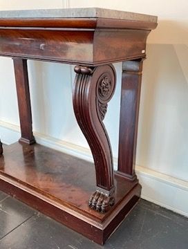 null Beautiful Louis-Philippe period console, circa 1840, wood and mahogany veneer,...