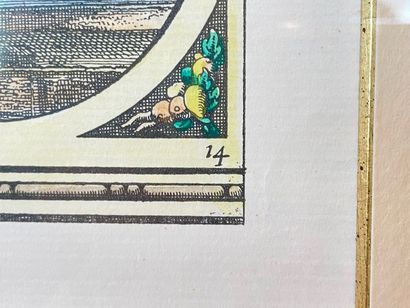 null "T' Hof van Brabant", heightened print, 20,5x27,5 cm.