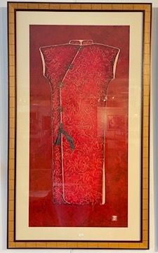 null "Rouge de Chine", XXth, set of seven framed prints, 77.5x77.5 cm (pair), 87.5x67.5...