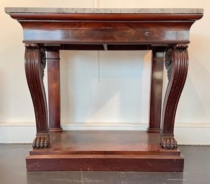 null Beautiful Louis-Philippe period console, circa 1840, wood and mahogany veneer,...