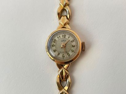 LUXIA - SUISSE Ladies' wristwatch in yellow gold (18K), hallmarks, 13 g approx. (gross)...