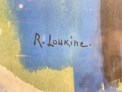 LOUKINE ROSTISLAS (1904-1988) "Ruelle au crépuscule", XXth, watercolor on paper,...