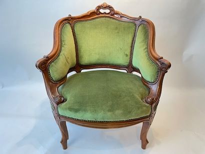 Large cabriolet armchair in the Louis XV...