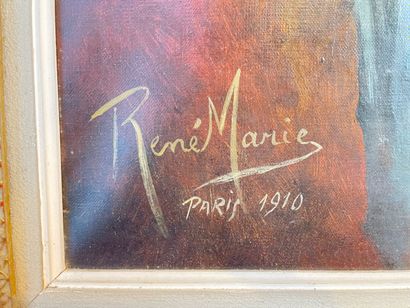 MARIE René "La Môme de Paris", 1910, oil on canvas, signed, located and dated lower...