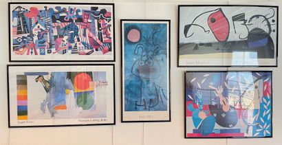 null Lot of Framed Posters and Posters (large sizes), eight pieces (Stuart Davis,...