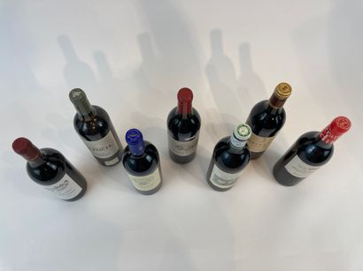 BORDEAUX Lot of seven bottles (red):

- (SAINT-ESTÈPHE), Château Vieux-Coutelin 1986,...