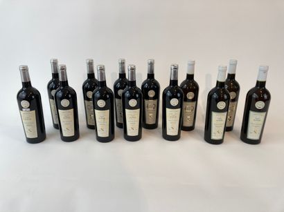 SUD-OUEST (CÔTES-DE-DURAS) Lot de treize bouteilles :

- Domaine de La Blanche 1997...