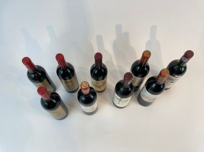 BORDEAUX (SAINT-ÉMILION-GRAND-CRU) Lot of nine bottles (red):

- Château Quentin...