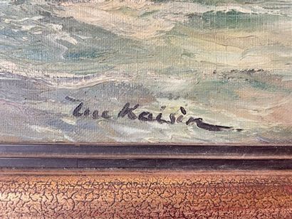 KAISIN Luc (1901-1963) "Marine", XXe, huile sur toile, signée en bas à droite, 50x60...