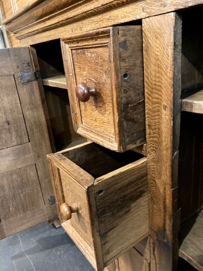 null Piece of furniture with two doors and two middle drawers, 19th century or earlier,...