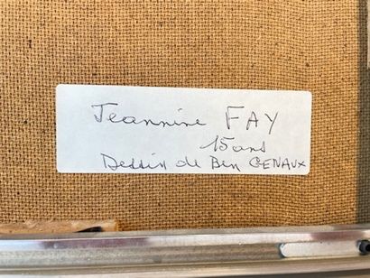 GENAUX Ben (1911-1996) Lot of three paintings:

- "Jeannine Fay (fifteen years old)",...