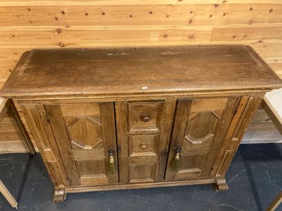 null Piece of furniture with two doors and two middle drawers, 19th century or earlier,...