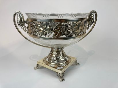 null Restoration style cup with pampers decoration, late 19th-early 20th century,...