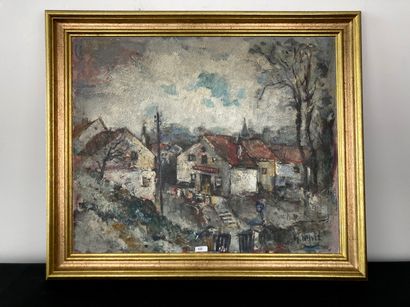 NAVEZ Georges (1890-1975) "Linkebeek", 1939, huile sur panneau, signée en bas à droite,...