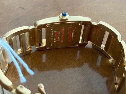 CARTIER - PARIS 
French Tank ladies' wristwatch in yellow gold (18K), hallmarks,...
