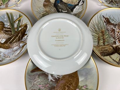 FRANKLIN PORCELAIN / HAVILAND - LIMOGES "Gamebirds of the World by Basil Ede", circa...