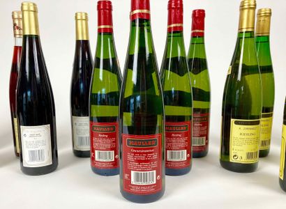 ALSACE Lot de seize bouteilles :

- Cave vinicole de Pfaffenheim - Pinot noir 1992...