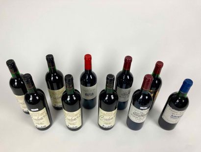 SUD-OUEST Lot of ten bottles (red):

- (CAHORS), Château de Grézels 1990, two bottles...