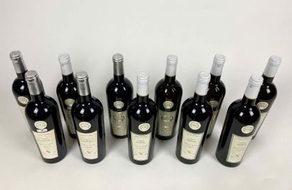 SUD-OUEST (CÔTES-DE-DURAS) Lot of eleven bottles:

- Domaine de Pré-de-la-Dame 1997...