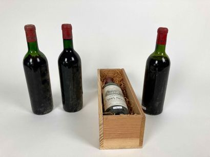 BORDEAUX Lot de quatre bouteilles (rouge) :

- (SAINT-ÉMILION), Château Larcis-Ducasse,...