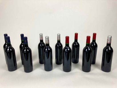 BORDEAUX Lot of twelve bottles (red):

- Château Naudicot 2006, four bottles;

-...