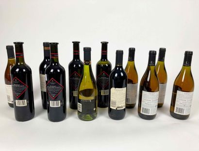 AUSTRALIE Lot of twelve bottles:

- Rosemount Estate - Shiraz 1997 (red), one bottle...