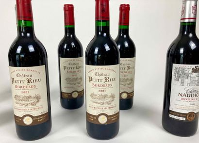 BORDEAUX Lot of twelve bottles (red):

- Château Naudicot 2006, four bottles;

-...