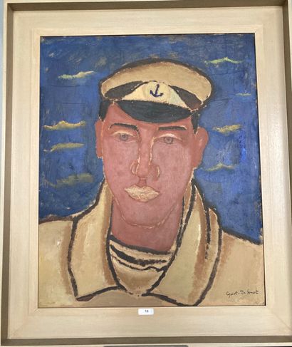 DE SMET Gustave (1877-1943) "Young Sailor", circa 1930, oil on board, signed lower...