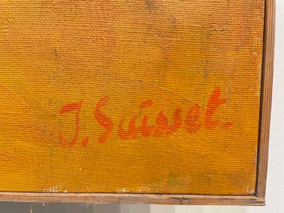 GUISSET Ignace (1920-2000) "Nu dans l'atelier", XXe, huile sur toile, signée en bas...