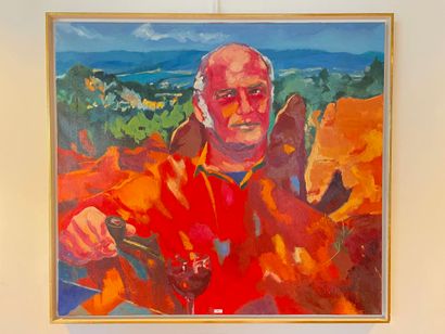 GUISSET Ignace (1920-2000) "M. Dulieu en Provence", XXe, huile sur toile, signée...