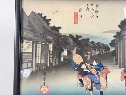 HIROSHIGE (1797-1858) [d'après] "Les Cinquante-trois stations du Tōkaidō", suite...