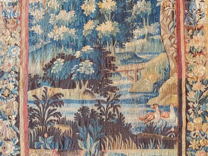 AUBUSSON [attribué à] "Verdure", 18th century, tapestry (door), 200x135 cm approx....