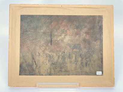 BRUGAIROLLES Victor (1869-1936) "Vue de Dordrecht", début XXe, huile sur panneau,...