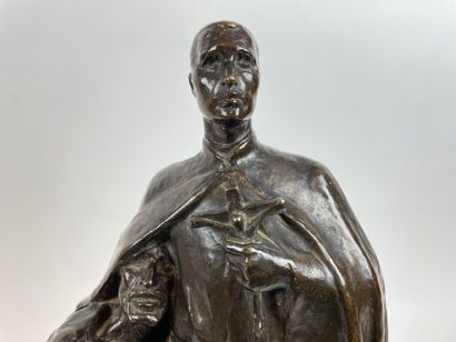 MEUNIER Constantin (1831-1905) "Père Damien", circa 1900, importante épreuve en bronze...