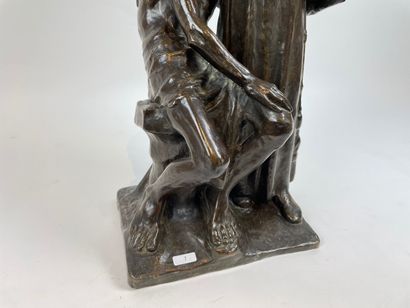 MEUNIER Constantin (1831-1905) "Père Damien", circa 1900, importante épreuve en bronze...