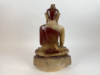 BIRMANIE "Seated Buddha Taking the Earth as Witness (Bhûmisparsha-mudrā)," 20th,...