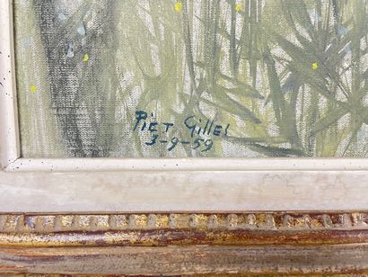 GILLES Piet (1908-1995) "Asile de Van Gogh (Saint-Rémy-de-Provence)", [19]59, huile...