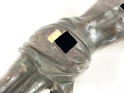 null Corpus Christi, XXe, bronze à patine mordorée, h. 80 cm.
