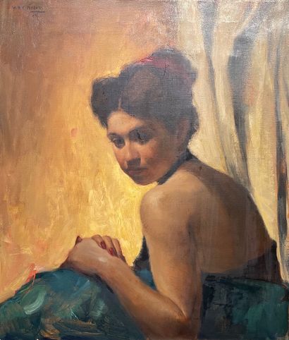 MINDERS Willy (1913-1977) "La Napolitaine", [19]55, huile sur toile, signée et datée...
