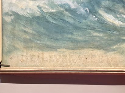 ANONYME "De Levenszee", circa 1900, gouache sur papier, titrée en bas à gauche, 90,5x60,5...