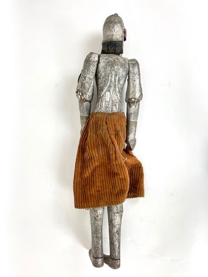 null Marionnette dans le goût de Toone (chevalier en armure), h. 78 cm env. [altérations...