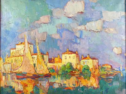 HAWAY Georges (1895-1945) "Chioggia (Vénétie)", 1933, huile sur toile, signée en...