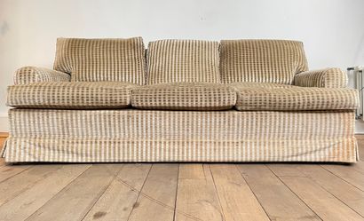 null Pair of three-seater sofas, l. 215 cm.