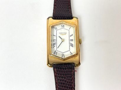 LONGINES - SUISSE Two wristwatches; a lighter-clock of mark BULER is joined ther...