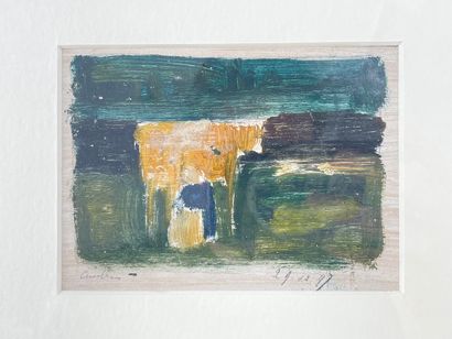 COURTENS Pierre (1921-2004) [attribué à] "Composition", [19]97, oil on board, signed...