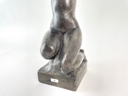 VAN DEN MEERSCHE Gustave (1891-1970) "Baigneuse agenouillée", circa 1930, épreuve...