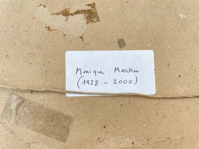 MARTIN Monique (1928-2000) "La Sieste", XXe, encre et lavis sur papier, signé en...