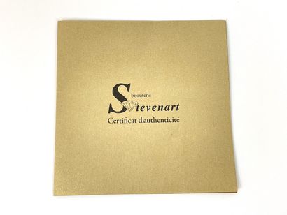 STEVENART (Bijouterie) In their original case, pair of earrings in white gold (750...